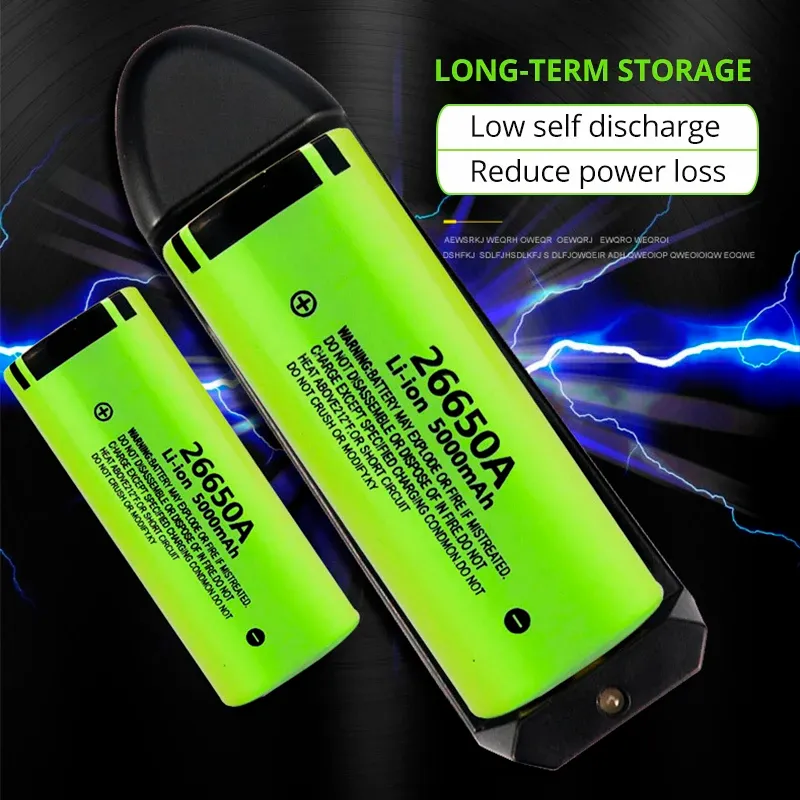 Casa si Gradina - Electrice - Accesorii electrice - Baterii, acumulatori si incarcatoare - Acumulator 26650A MRG M1220, 5000mAh, Li-Ion, 3.7V, Reincarcabil, Verde - Infinity.ro