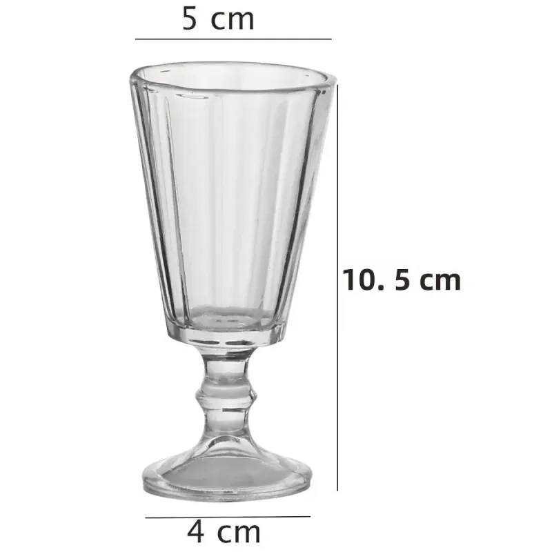 Casa si Gradina - Bucatarie si vesela - Cani si pahare - Pahare - Set 6 Pahare Vinal Aperitiv din sticla, cu model si picior ABYZ, Capacitate 61ml - Infinity.ro