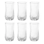Casa si Gradina - Bucatarie si vesela - Cani si pahare - Pahare - Set 6 Pahare Din Sticla cu Model, River, Capacitate 330ml, Ideal pentru Apa, Bauturi Reci, Cocktail - ABYZ - Infinity.ro