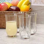 Casa si Gradina - Bucatarie si vesela - Cani si pahare - Pahare - Set 6 Pahare Din Sticla cu Model, River, Capacitate 330ml, Ideal pentru Apa, Bauturi Reci, Cocktail - ABYZ - Infinity.ro