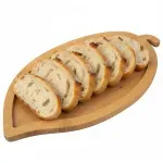 Casa si Gradina - Bucatarie si vesela - Vesela si tacamuri - Platouri de bucatarie - Platou rustic bambus ABYZ pentru aperitive, forma frunza, 35x18 cm, design natural - Infinity.ro