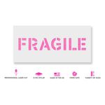 Casa si Gradina - Decoratiuni - DIY - Sabloane decorative pereti - Sablon Perete vopsire, tencuiala 0.7mm Fragile Word Refolosibil, model MXSP7218, 100 x 100 mm, 0.70mm - Infinity.ro