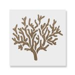 Casa si Gradina - Decoratiuni - DIY - Sabloane decorative pereti - Sablon Perete vopsire, tencuiala 0.7mm Coral Stencil Refolosibil, model MXSP7169, 100 x 100 mm - Infinity.ro