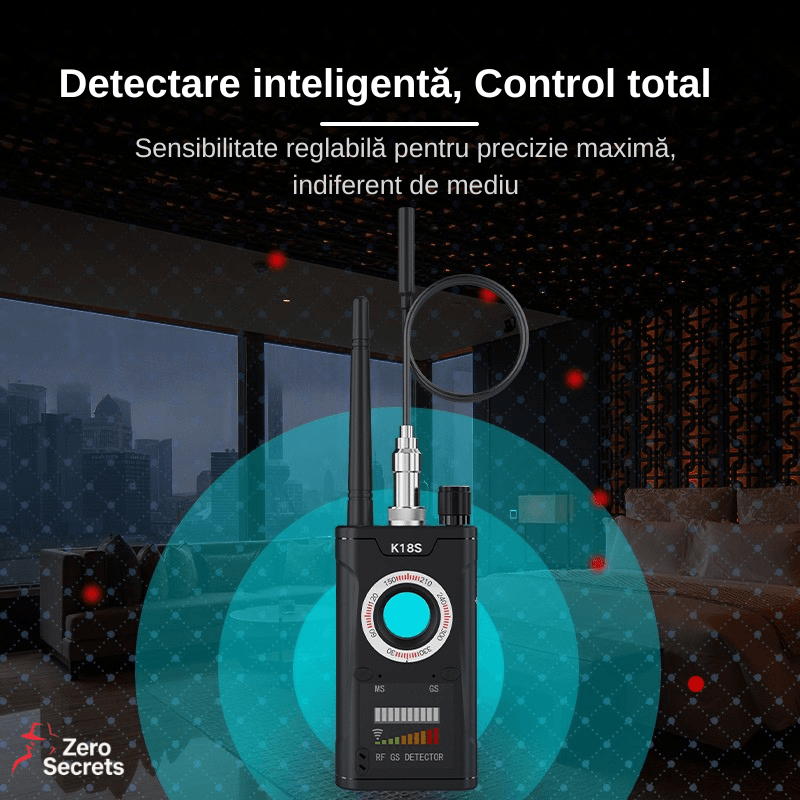 Laptop, Telefoane si Tablete - Wearables si gadgeturi - Gadgeturi - Dispozitive spionaj - Detector profesional anti spionaj, ZeroSecrets, camere ascunse, microfoane spion, compact, sensibilitate ridicata - Infinity.ro