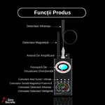 Laptop, Telefoane si Tablete - Wearables si gadgeturi - Gadgeturi - Dispozitive spionaj - Detector Camere Ascunse si Microfoane Spion ZeroSecrets, Detectare RF, Infrarosu - Infinity.ro