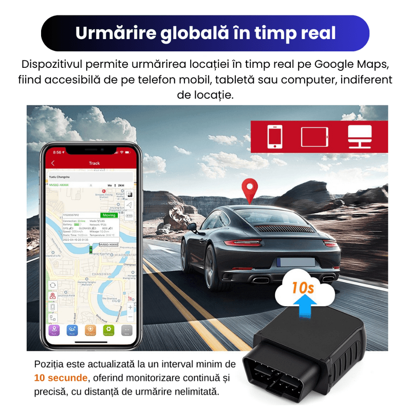 Laptop, Telefoane si Tablete - Wearables si gadgeturi - Gadgeturi - Dispozitive spionaj - GPS Tracker Auto OBD2, ZeroSecrets, plug and play, microfon integrat, 4G LTE, dimensiuni 59x45x22mm - Infinity.ro