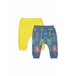 Fashion, accesorii si bijuterii - Copii - Imbracaminte copii - Body-uri copii - Set de 2 perechi de pantaloni Palmieri pentru bebelusi, Tongs baby (Culoare: Rosu, Marime: 9-12 luni) - Infinity.ro
