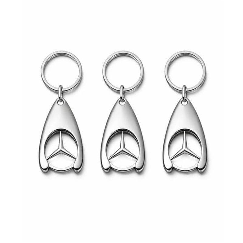 Auto si Moto - Electronice auto - Accesorii electronice auto - Set de trei brelocuri de chei DEPOX, Mercedes, 7.5 cm, metal, argintiu - Infinity.ro