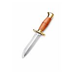 Sport si Outdoor - Camping - Cutite, bricege si accesorii - Cutite si bricege - Cutit de vanatoare, teaca din piele naturala, lama 440C, maner lemn, 26 cm, maro - Infinity.ro