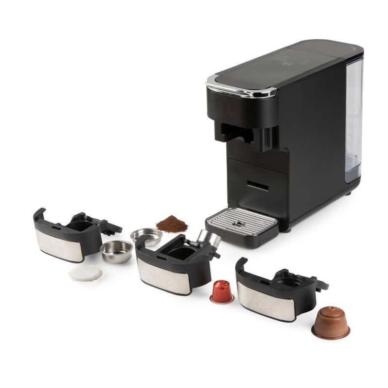 Electronice si Electrocasnice - Electrocasnice bucatarie - Preparare bauturi - Espressoare - Espressor Multicapsule 4-in-1 DOMO DO748K, Dolce Gusto, Nespresso, ESE POD, cafea macinata, 1545W, 1.5L, touch screen - Infinity.ro