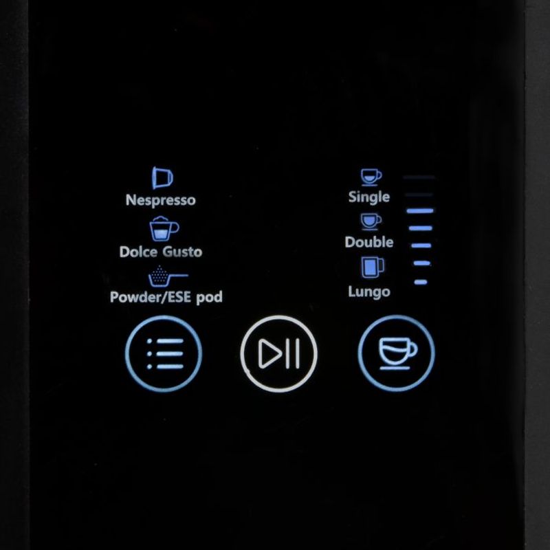 Electronice si Electrocasnice - Electrocasnice bucatarie - Preparare bauturi - Espressoare - Espressor Multicapsule 4-in-1 DOMO DO748K, Dolce Gusto, Nespresso, ESE POD, cafea macinata, 1545W, 1.5L, touch screen - Infinity.ro