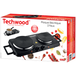 Electronice si Electrocasnice - Aragazuri, cuptoare si hote - Plite incorporabile - Plite electrice - Plita electrica dubla Techwood TPE-2516, 2500W, Ø185 mm + Ø155 mm, termostat - Infinity.ro