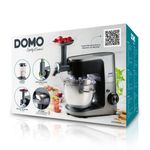 Electronice si Electrocasnice - Electrocasnice bucatarie - Mixere, tocatoare & roboti de bucatarie - Roboti de bucatarie - Robot de Bucatarie Multifunctional DOMO DO9293KR „Delicioso”, 1200W, bol inox 4.5L, blender, feliator, inghetata, capac - Infinity.ro