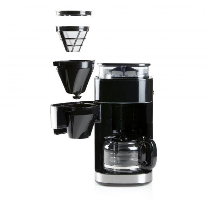 Electronice si Electrocasnice - Electrocasnice bucatarie - Preparare bauturi - Cafetiere - Cafetiera cu rasnita incorporata Domo DO721K, 900W, 1.5L, LCD - Infinity.ro