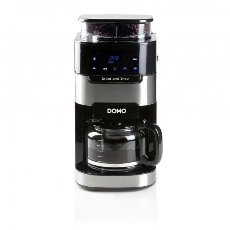 Electronice si Electrocasnice - Electrocasnice bucatarie - Preparare bauturi - Cafetiere - Cafetiera cu rasnita incorporata Domo DO721K, 900W, 1.5L, LCD - Infinity.ro