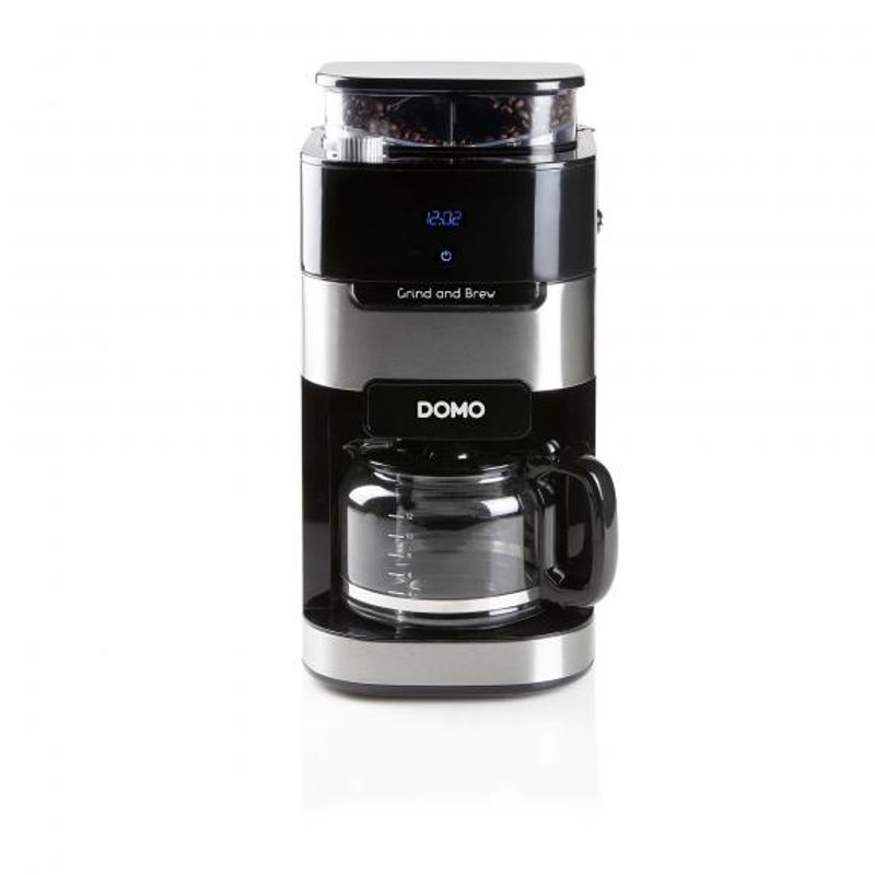 Electronice si Electrocasnice - Electrocasnice bucatarie - Preparare bauturi - Cafetiere - Cafetiera cu rasnita incorporata Domo DO721K, 900W, 1.5L, LCD - Infinity.ro
