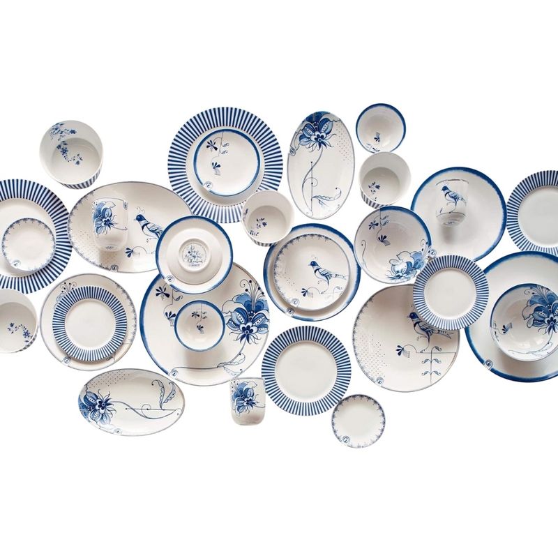 Casa si Gradina - Bucatarie si vesela - Vesela si tacamuri - Farfurii si boluri - Farfurie din portelan, Pip Studio, White, 18 cm, colectia Pip & The Blue Bird - Infinity.ro