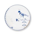 Casa si Gradina - Bucatarie si vesela - Vesela si tacamuri - Farfurii si boluri - Farfurie din portelan, Pip Studio, White, 25.5 cm, colectia Pip & The Blue Bird - Infinity.ro