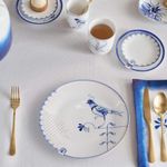 Casa si Gradina - Bucatarie si vesela - Vesela si tacamuri - Farfurii si boluri - Farfurie din portelan, Pip Studio, White, 25.5 cm, colectia Pip & The Blue Bird - Infinity.ro