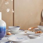 Casa si Gradina - Bucatarie si vesela - Vesela si tacamuri - Farfurii si boluri - Farfurie din portelan, Pip Studio, White, 25.5 cm, colectia Pip & The Blue Bird - Infinity.ro