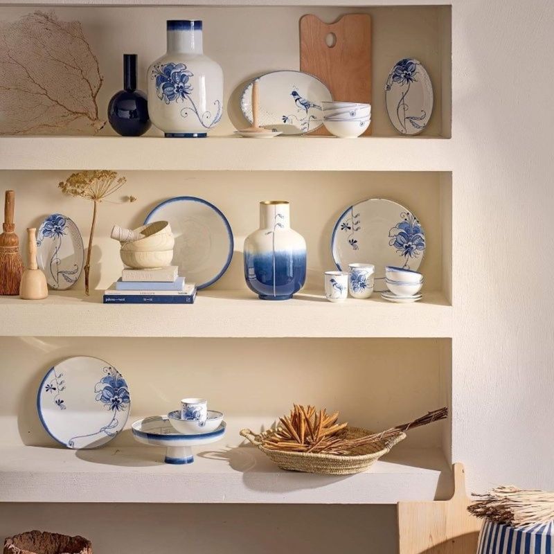 Casa si Gradina - Bucatarie si vesela - Vesela si tacamuri - Farfurii si boluri - Farfurie din portelan, ovala, Pip Studio, 16 cm, colectia Pip & The Blue Bird - Infinity.ro