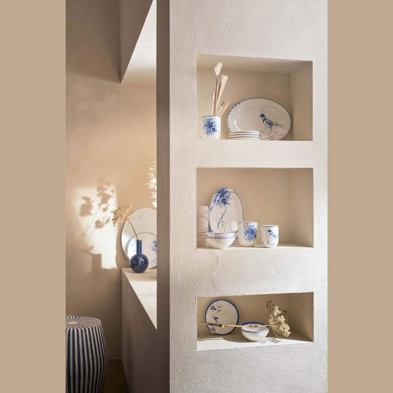 Casa si Gradina - Bucatarie si vesela - Vesela si tacamuri - Farfurii si boluri - Farfurie din portelan, ovala, Pip Studio, 16 cm, colectia Pip & The Blue Bird - Infinity.ro