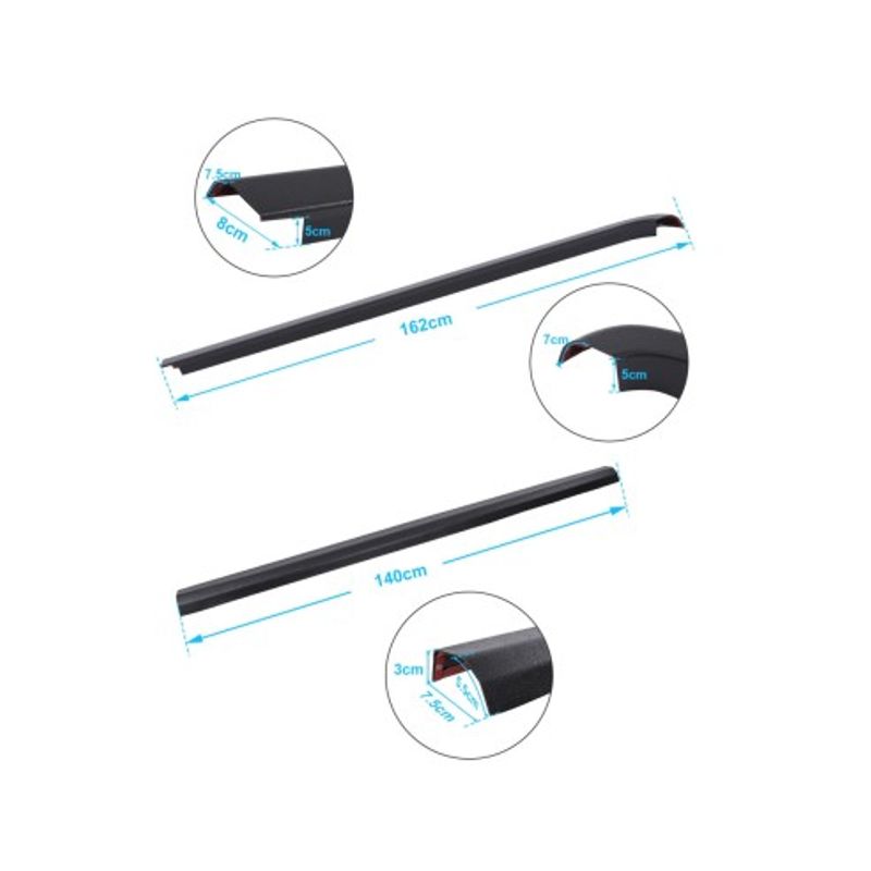 Auto si Moto - Piese auto si accesorii - Interior auto - Accesorii interior - Set 3 Ornamente protectie margine bena negru mat Ford Ranger T6, T7, T8 2012-2022 - Infinity.ro