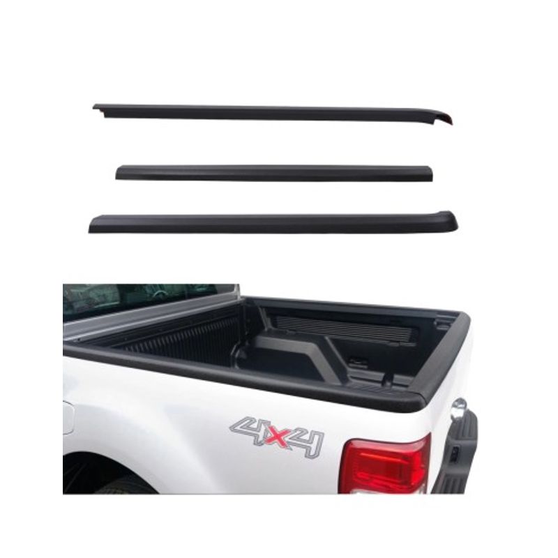 Auto si Moto - Piese auto si accesorii - Interior auto - Accesorii interior - Set 3 Ornamente protectie margine bena negru mat Ford Ranger T6, T7, T8 2012-2022 - Infinity.ro