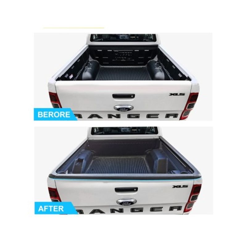 Auto si Moto - Piese auto si accesorii - Interior auto - Accesorii interior - Set 3 Ornamente protectie margine bena negru mat Ford Ranger T6, T7, T8 2012-2022 - Infinity.ro