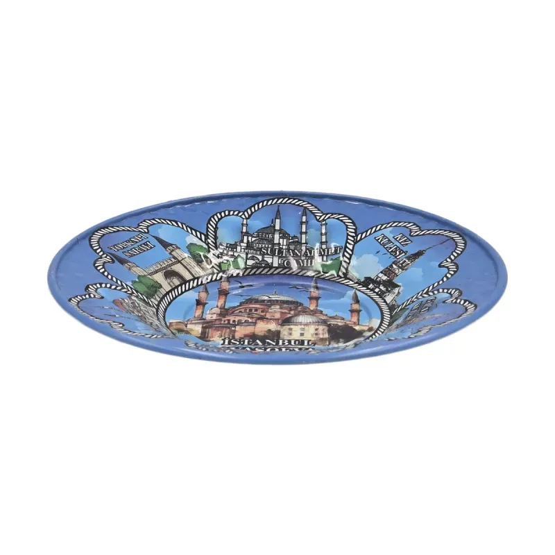 Casa si Gradina - Bucatarie si vesela - Vesela si tacamuri - Farfurii si boluri - Set 2 farfurioare pentru ceai turcesc metalice, 10 x 1.5 cm, EHA - Model 10 - Infinity.ro