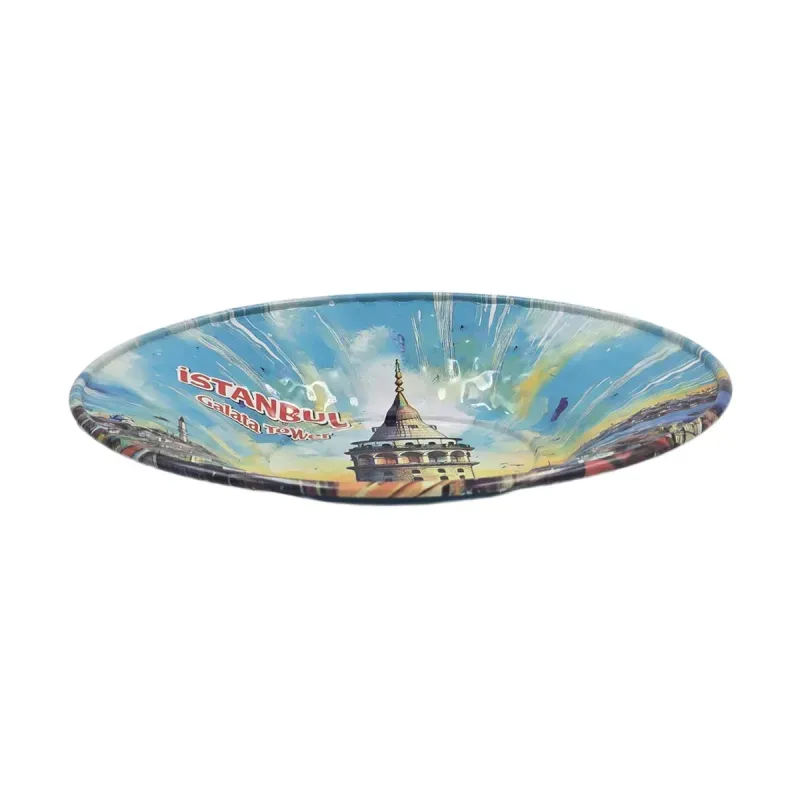 Casa si Gradina - Bucatarie si vesela - Vesela si tacamuri - Farfurii si boluri - Set 2 farfurioare pentru ceai turcesc metalice, 10 x 1.5 cm, EHA - Model 6 - Infinity.ro