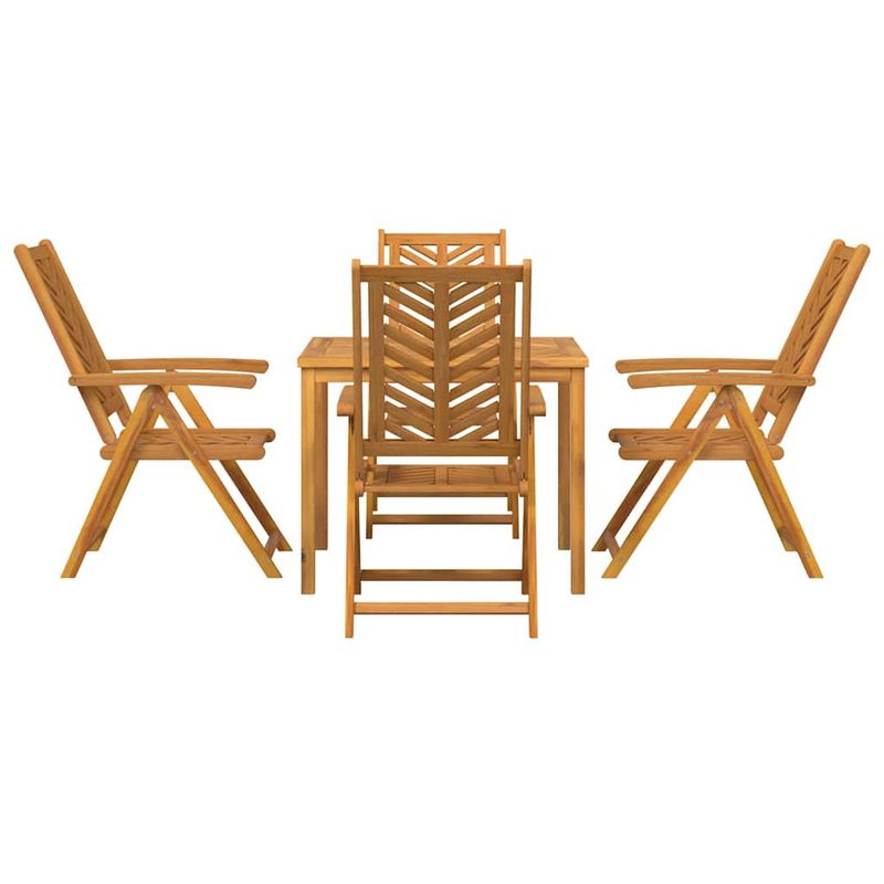 Casa si Gradina - Gradina si terasa - Mobilier exterior - Mese gradina - Set de masa pentru gradina 5 pcs Maro Lemn Solid de Acacia - Infinity.ro