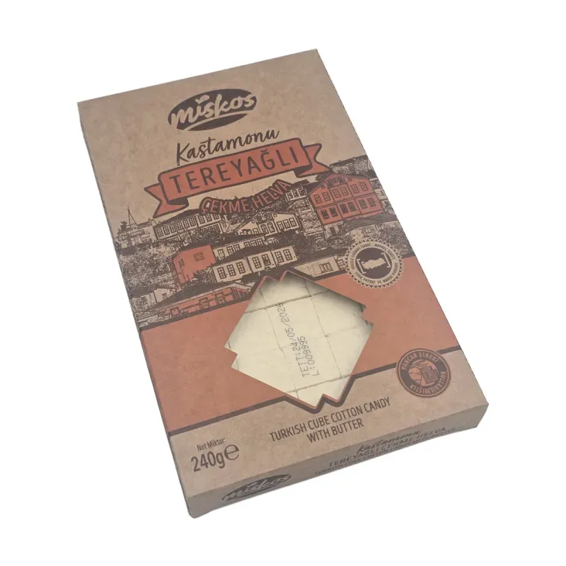 Market - Bacanie - Produse gourmet - Halva de susan Traditional Turceasca in cuburi, cu UNT, Cekme Helva Tereyagli, 240 gr, Miskos - Infinity.ro