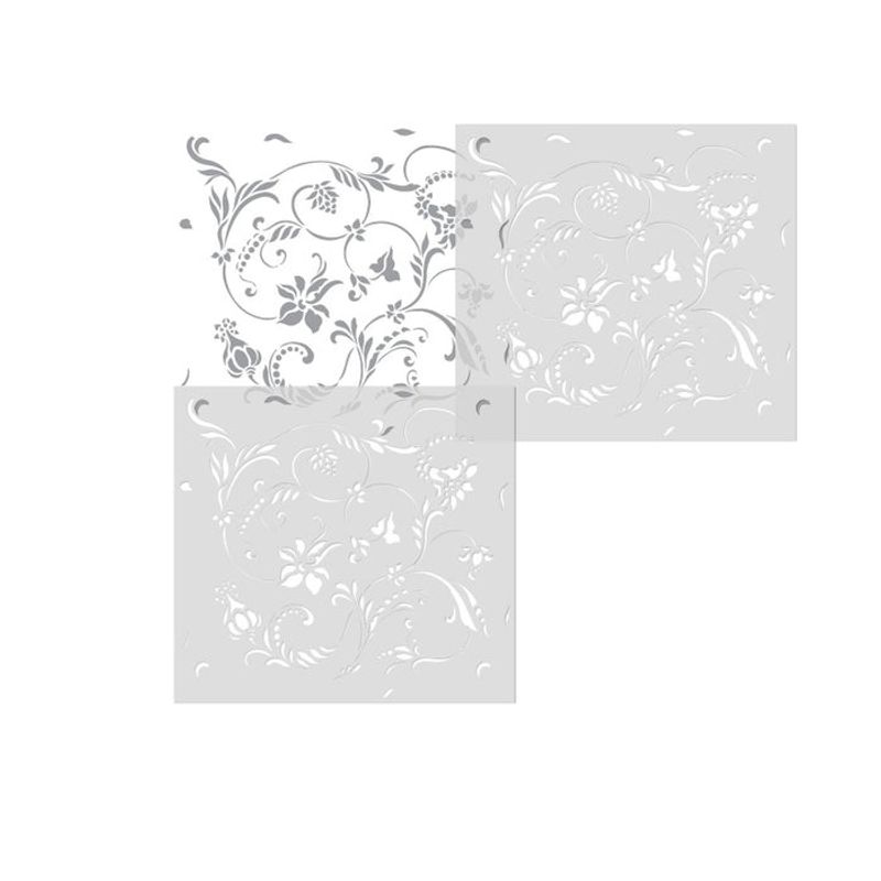 Casa si Gradina - Decoratiuni - DIY - Sabloane decorative pereti - Sablon Perete vopsire, tencuiala dimensiune 900x600 x mm grosime 0,7mm Flourish Allover model MXSP7514 - Infinity.ro