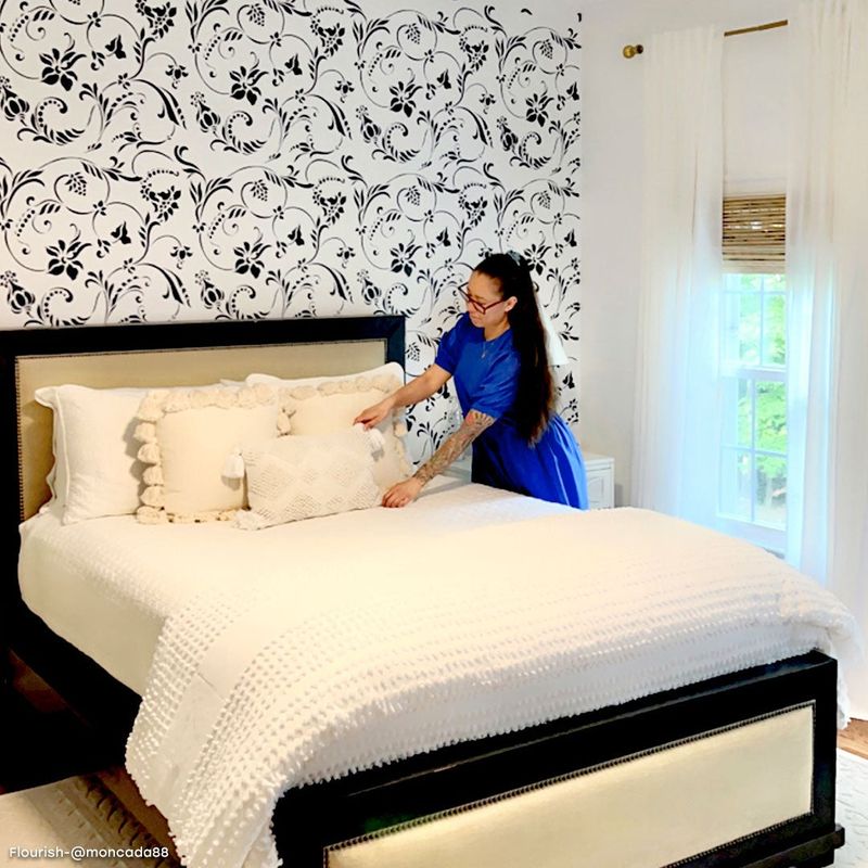 Casa si Gradina - Decoratiuni - DIY - Sabloane decorative pereti - Sablon Perete vopsire, tencuiala dimensiune 900x600 x mm grosime 0,7mm Flourish Allover model MXSP7514 - Infinity.ro