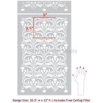 Casa si Gradina - Decoratiuni - DIY - Sabloane decorative pereti - Sablon Perete vopsire, tencuiala dimensiune 900x600 x mm grosime 0,7mm Aubrey Nouveau Floral model MXSP7504 - Infinity.ro