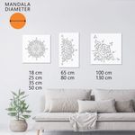 Casa si Gradina - Decoratiuni - DIY - Sabloane decorative pereti - Sablon Perete 25cm BUKHARA MANDALA 0.7mm model MXSP7603 marime 25cm X 25cm, 50cm X 50cm - Infinity.ro