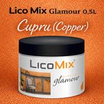 Casa si Gradina - Constructii - Vopsea si tencuieli - Vopsele si pigmenti - Vopsea decorativa Lico Mix Glamour 0,5L Cupru (Copper) LICO6915 - Infinity.ro