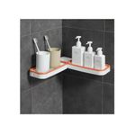 Casa si Gradina - Mobilier - Organizare si depozitare - Organizatoare pentru sertare si dulapuri - Raft de Colt pentru baie sau bucatarie, Multifunctional, Autoadeziv, Alb Portocaliu, 66 cm - Infinity.ro
