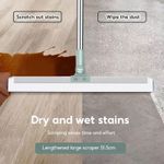 Market - Curatenie si intretinere casa - Produse menaj - Mopuri - Racleta Multifunctionala din Silicon pentru podea sau geamuri, Brat Telescopic 60 - 120 cm, lama 50 cm, 180 grade, Gri - Infinity.ro