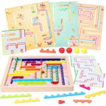 Jucarii, Copii si Bebe - Jucarii si jocuri - Jucarii & jocuri educative - Jocuri si jucarii educative - Joc Labirint Magnetic Multifunctional, cu 4 Desene pentru Copii, 30 x 30 cm - Infinity.ro