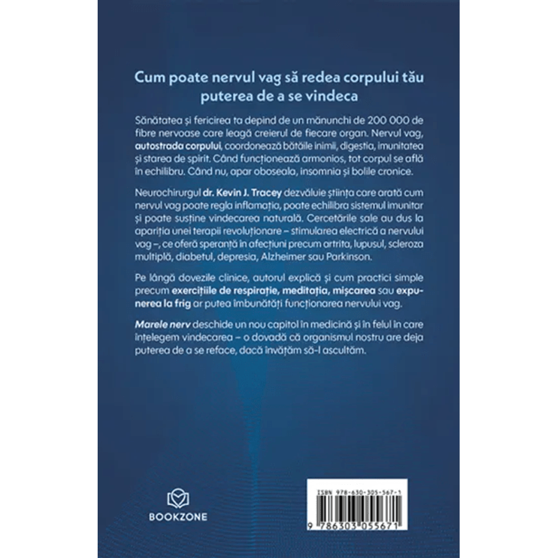 Carti si Birotica - Carti - Dezvoltare personala - Marele nerv, dr. Kevin Tracey, 2023 - Infinity.ro