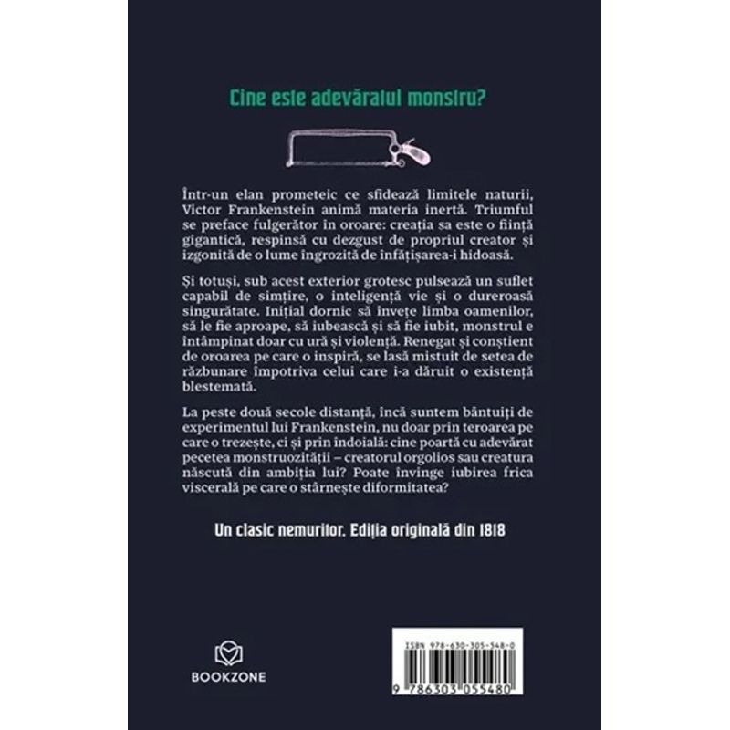 Carti si Birotica - Carti - Fictiune - Frankenstein - editie Hardcover 2025 - Infinity.ro