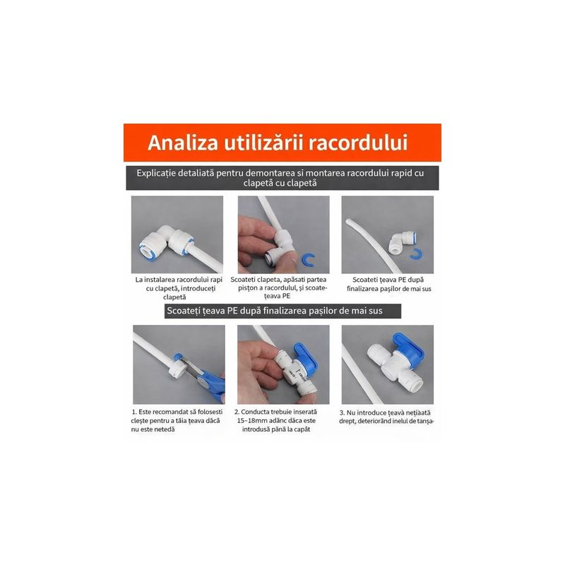 Electronice si Electrocasnice - Aparate frigorifice - Accesorii aparate frigorifice - Cuplaj rapid teava apa din plastic cu cot 1/4 la filet interior 1/2 - Infinity.ro