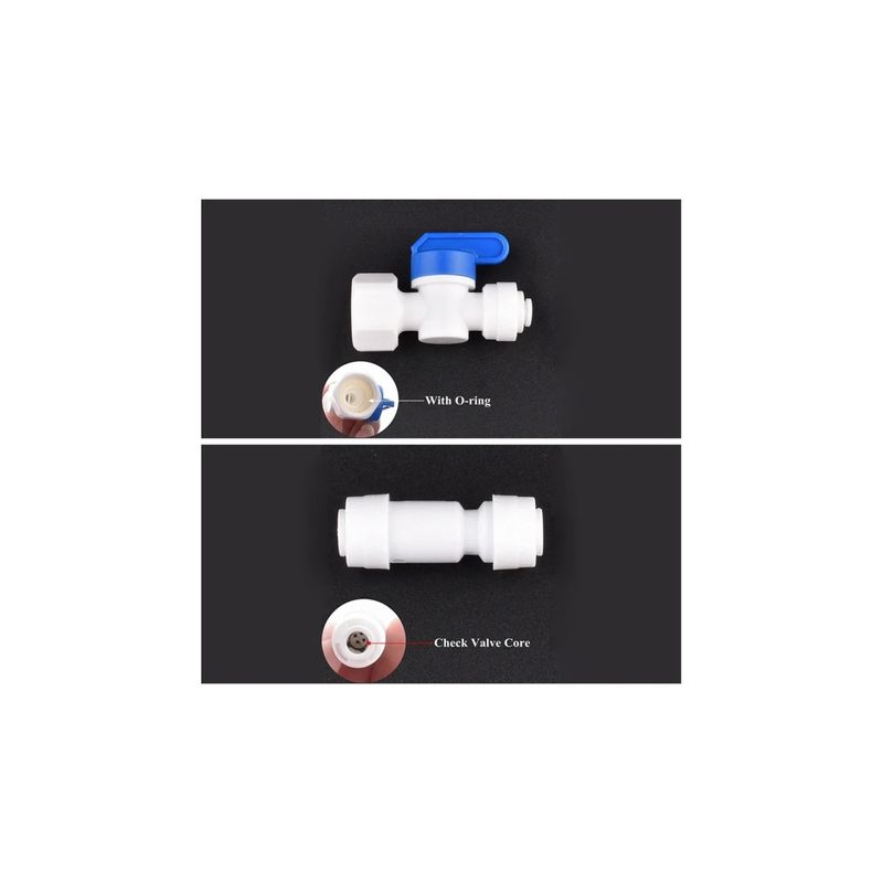 Electronice si Electrocasnice - Aparate frigorifice - Accesorii aparate frigorifice - Robinet plastic teava apa cupla rapida 1/4 la filet 1/2 - Infinity.ro