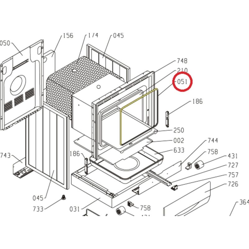 Electronice si Electrocasnice - Aragazuri, cuptoare si hote - Accesorii aragazuri, cuptoare si hote - Accesorii cuptoare si plite - Garnitura cuptor Gorenje 593515 Original - Infinity.ro