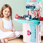 Jucarii, Copii si Bebe - Jucarii si jocuri - Jucarii de rol - Set de joaca doctor Brivoo, trusa medicala 3 in 1, 20 piese, geanta portabila, pentru copii 3+ ani - Infinity.ro