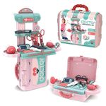 Jucarii, Copii si Bebe - Jucarii si jocuri - Jucarii de rol - Set de joaca doctor Brivoo, trusa medicala 3 in 1, 20 piese, geanta portabila, pentru copii 3+ ani - Infinity.ro