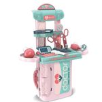 Jucarii, Copii si Bebe - Jucarii si jocuri - Jucarii de rol - Set de joaca doctor Brivoo, trusa medicala 3 in 1, 20 piese, geanta portabila, pentru copii 3+ ani - Infinity.ro