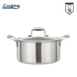 Casa si Gradina - Bucatarie si vesela - Vase pentru gatit - Oale si cratite - Oala cu capac sticla Cooking by Heinner Titanium, 3 straturi, inox, inductie, 20 x 10 cm, 2.8 L - Infinity.ro